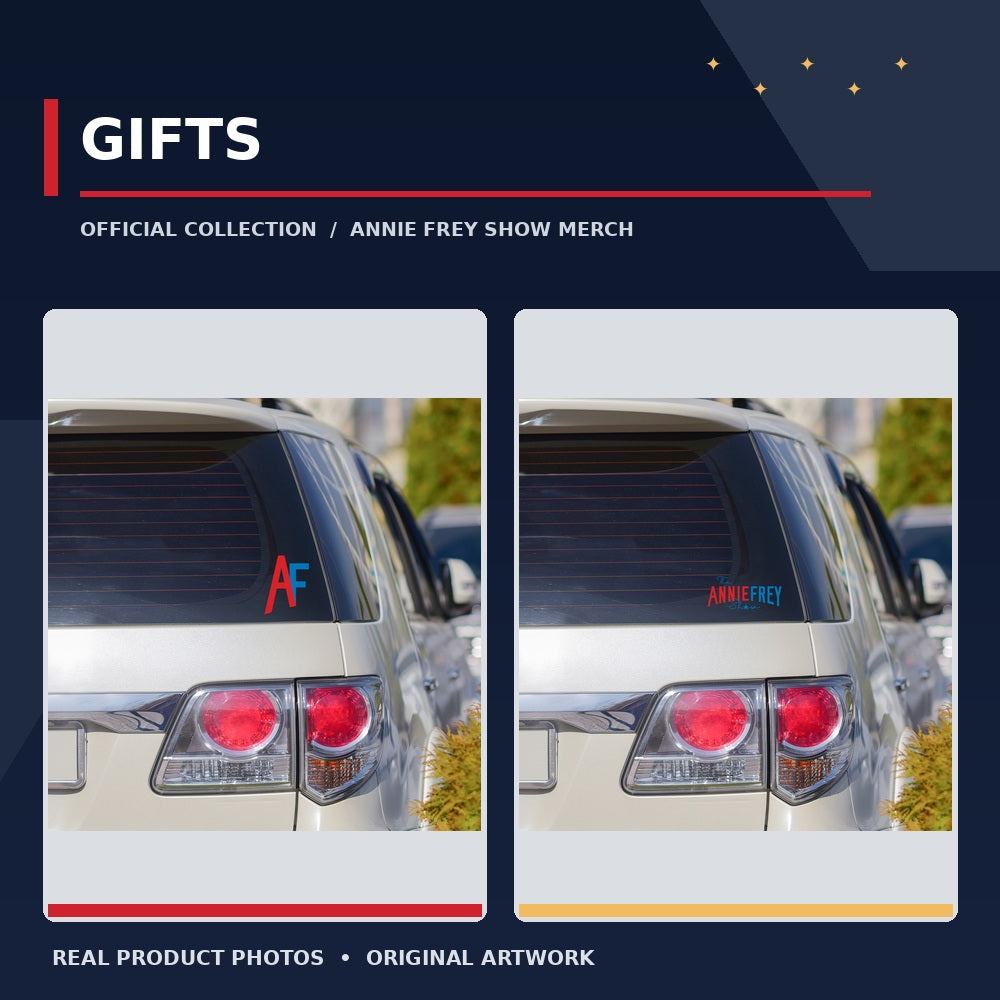 Gifts collection featuring actual Annie Frey Show merchandise